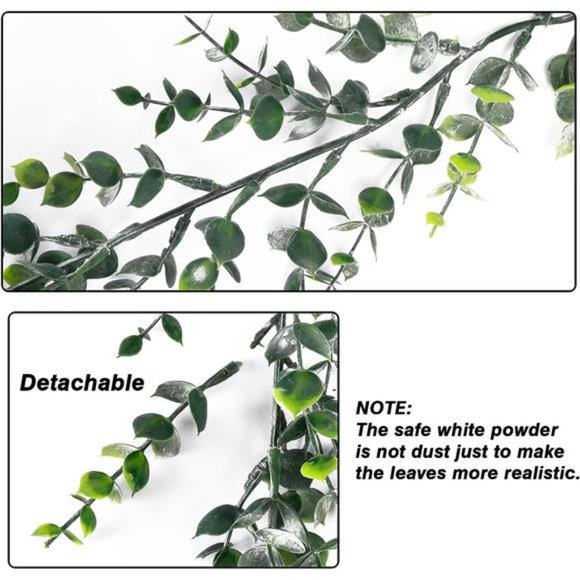 Eucalyptus Garland, 5pcs 30ft Greenery Garlands Fake Vines,Artificial Eucalyptus - Picture 2 of 7